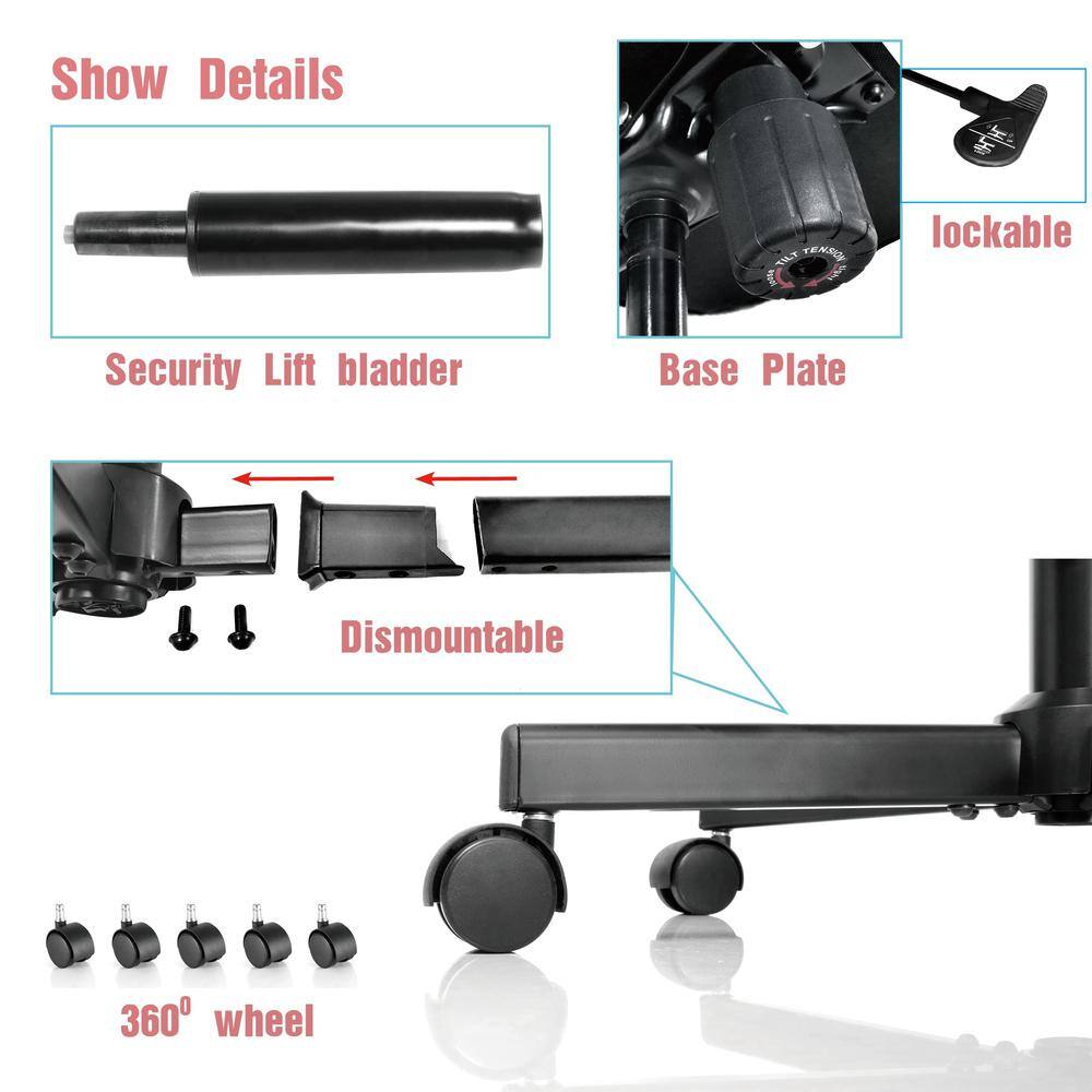 Show Details  
TILT TENSO 1 lockable Security Lift bladder  
Base Plate  
Dismountable  
360° wheel