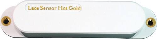 Front Standard. Lace Music Group - Sensor Hot Gold Single-Coil Pickup - White.