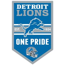 WinCraft - Detroit Lions 11" x 17" Chevron Wood Sign - Multicolor
