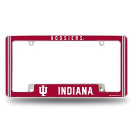 Rico Industries - Indiana Hoosiers Chrome Metal License Plate Frame with Full Frame Team Color Graphics - Multi