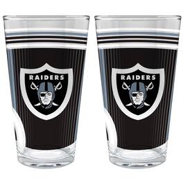 Great American Products - Las Vegas Raiders Two-Piece 16oz. Pint Glass Set - Multicolor