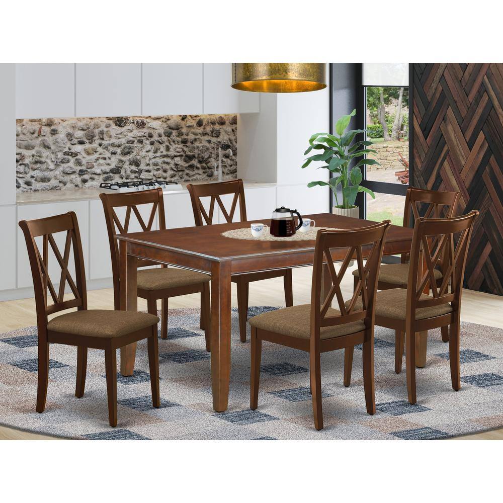 Left. East West Furniture - Dining Room Set Mahogany - Brown.