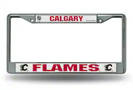 Rico Industries - Calgary Flame's NHL Chrome Metal License Plate Frame - Multi