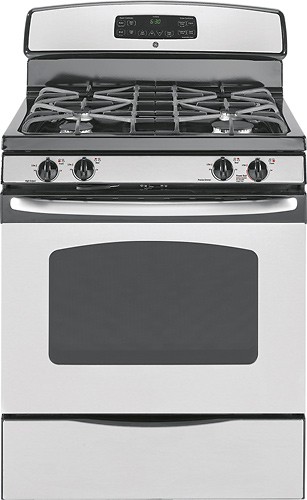 GE - 30&quot; Self-Cleaning Freestanding Gas Range - Stainless-Steel