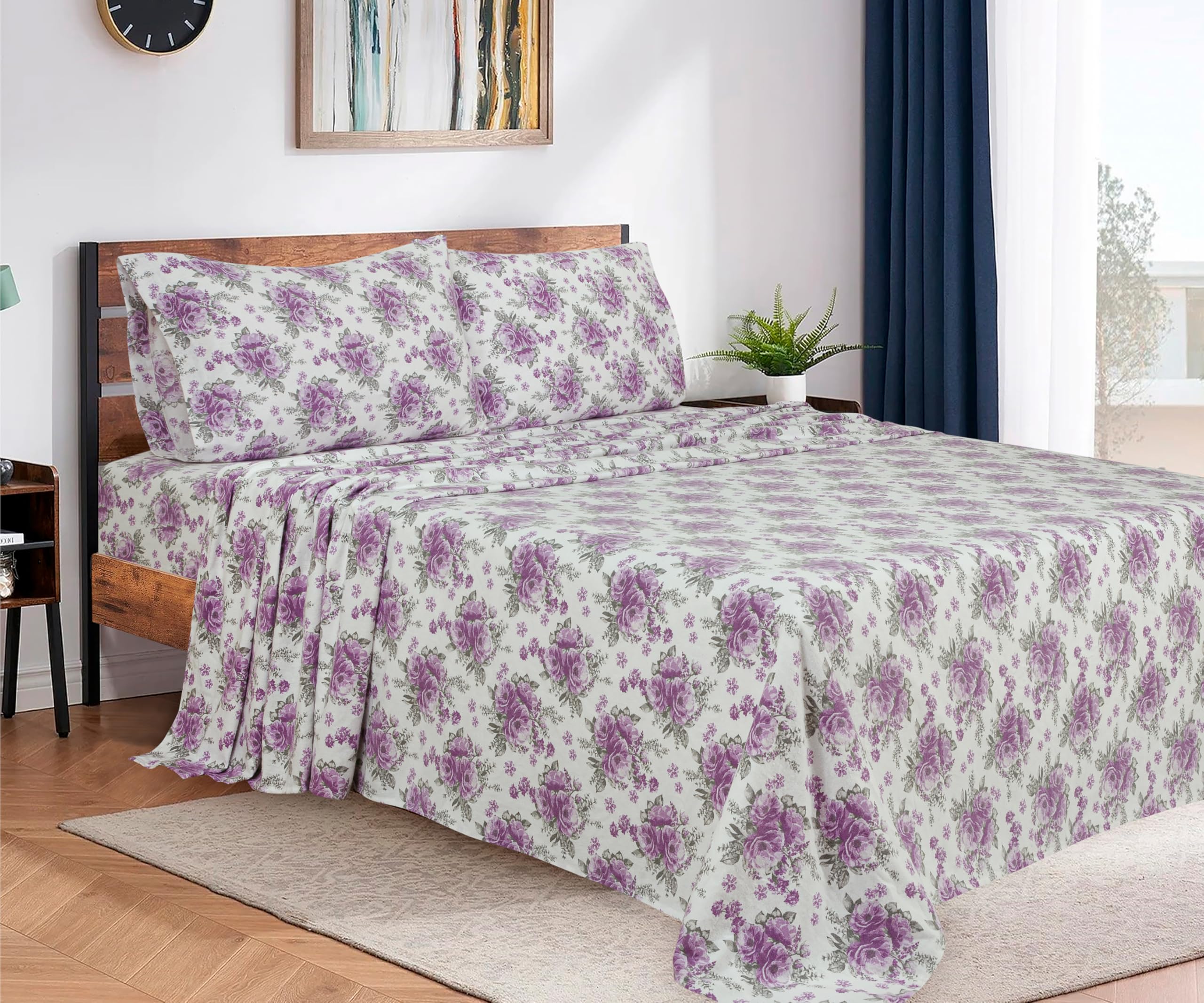 Alt View 2. Skar Audio - Cotton Flannel Sheets Queen Size Bed Set - Warm & Extra Soft Deep Pockets Breathable All Seasons Comfy Doub... - Grey Queen.