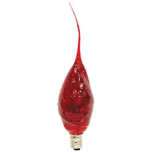 Front. BreeBe - Small Ruby Red Silicone Dipped Flicker Bulb - 3W - Red.
