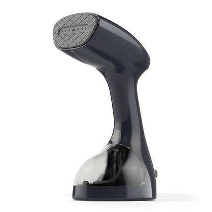 Front. Cluzine - Handheld Garment Steamer, 265ml Detachable Tank, 3-Speed, 7-Hole Ceramic Iron - Grey.