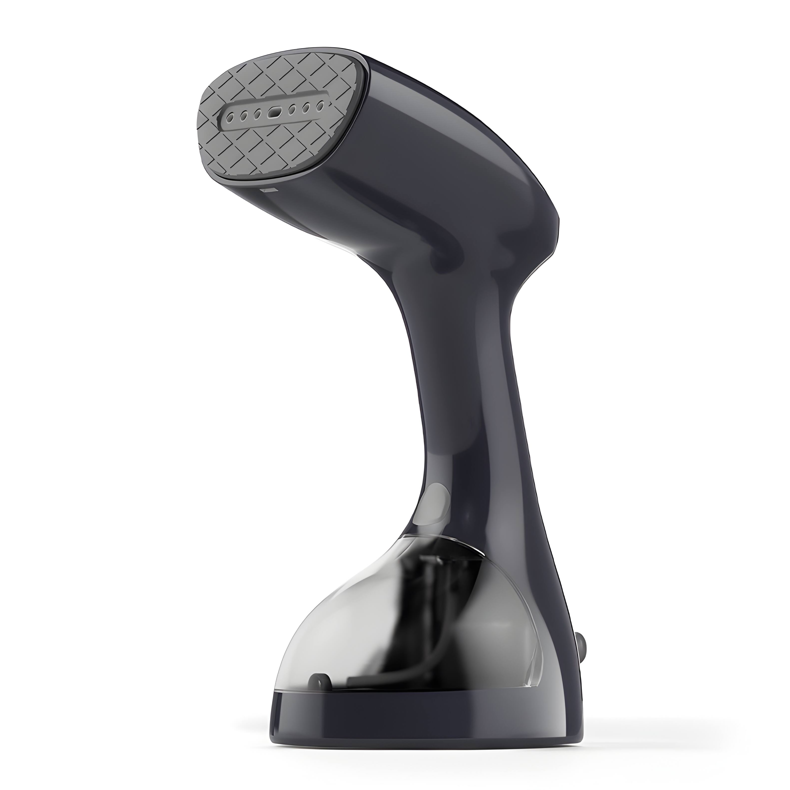 Front. Cluzine - Handheld Garment Steamer, 265ml Detachable Tank, 3-Speed, 7-Hole Ceramic Iron - Grey.