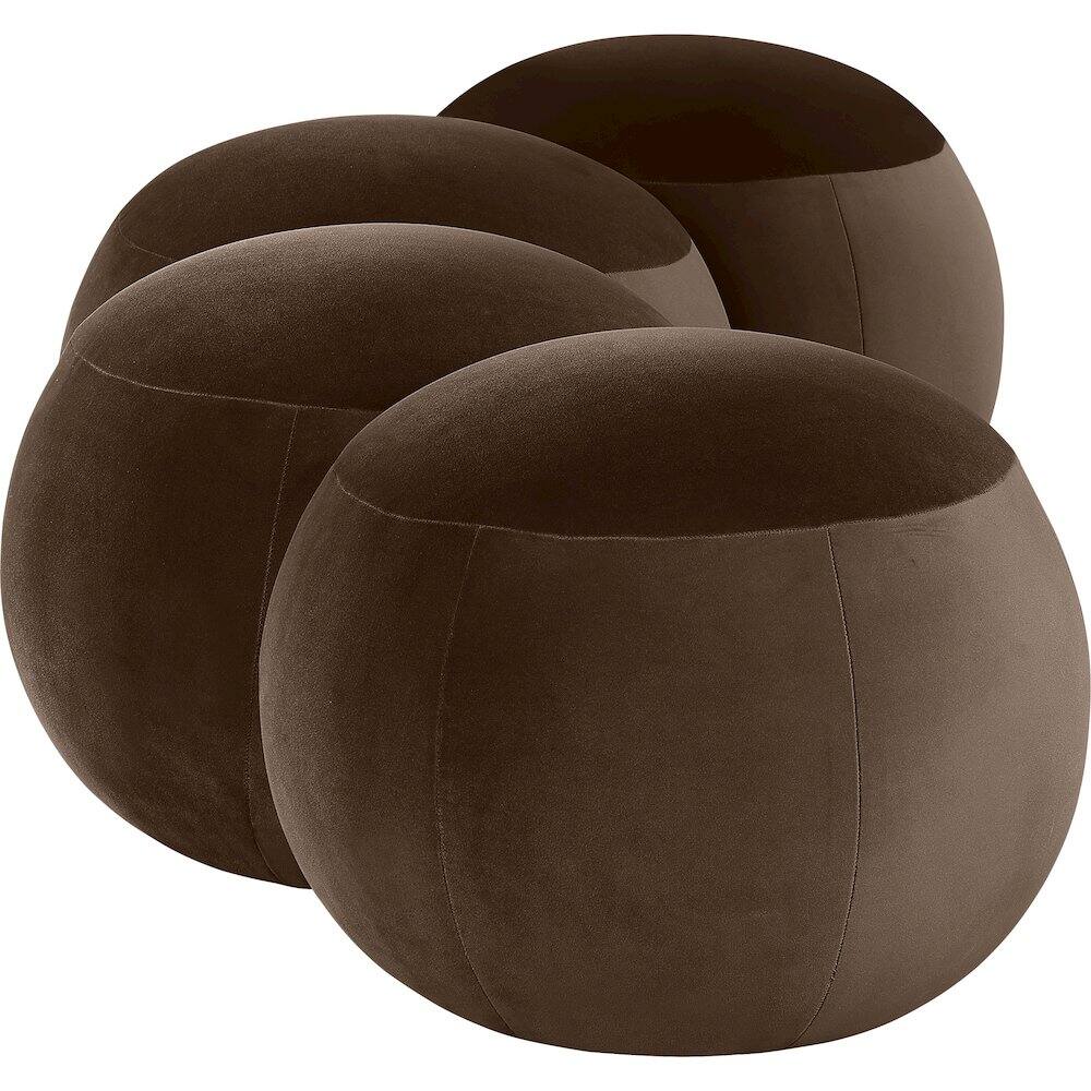Alt View 4. Meridian Furniture - Apollo Brown Velvet Bench - Brown.