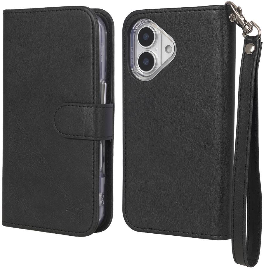 Alt View 9. Nakedcellphone - Magnetic Wallet for iPhone 17 - Compatible with MagSafe Case - Black.