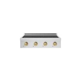 ZLINE - Autograph 30 in. Paramount Built-in Electric Induction Rangetop with 4 Elements and Champagne Accents - Stainless Steel