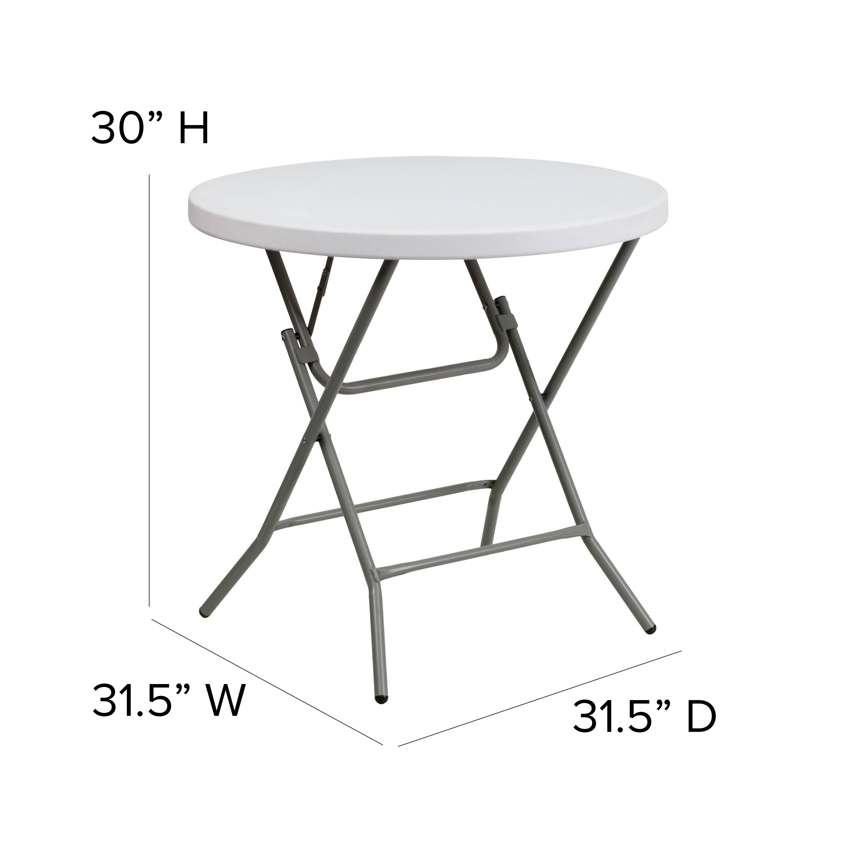 30" H  
31.5" W  
31.5" D