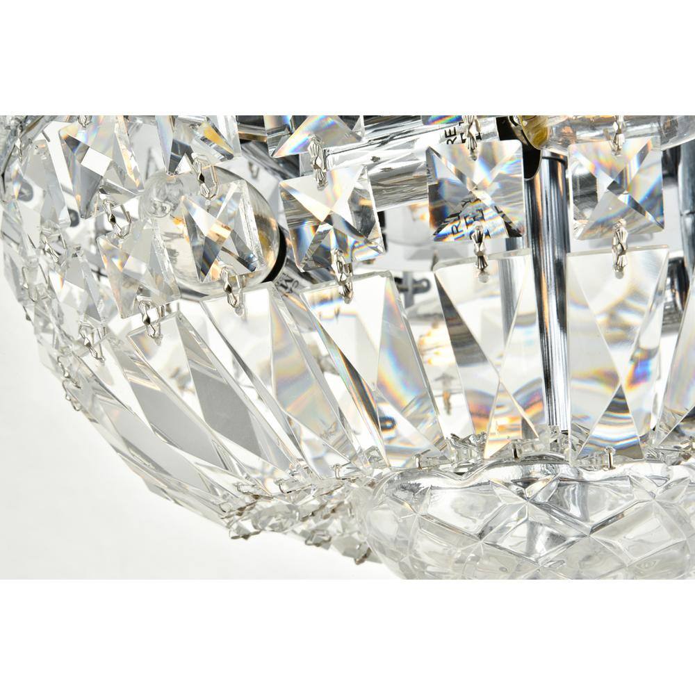 Alt View 1. Elegant Lighting - Tranquil 4 light Chrome Flush Mount Clear Royal Cut Crystal - Chrome.