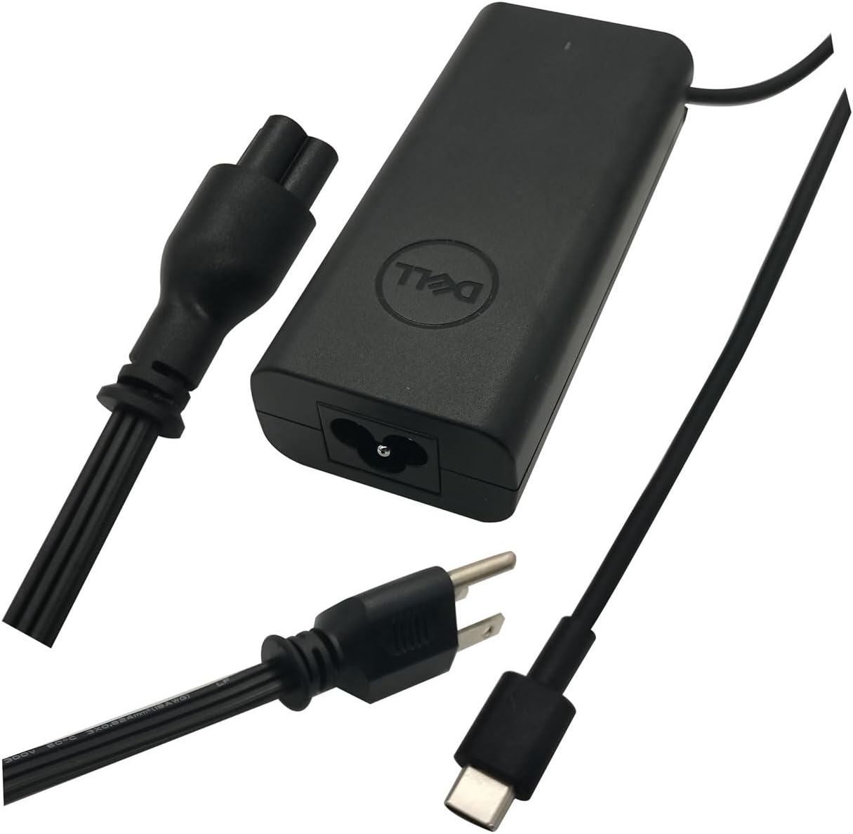 Left. Dell - 65W USB-C Laptop Charger for Dell Latitude 3340, 3440, 3540, 5340, 5440, 5540, 7340, 7440, 7640 & 9440 2-in-1 with Power.