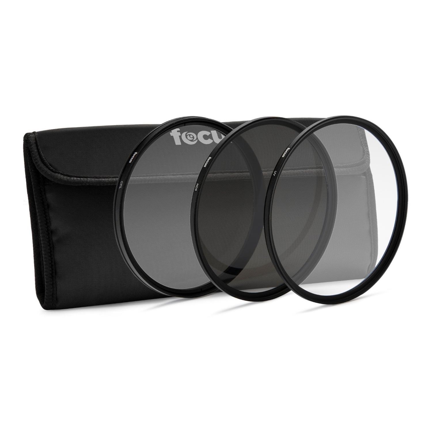 Focus Electronics - Focus Camera 72mm 3-Piece Lens Filter Kit with UV, CPL and Neutral Density