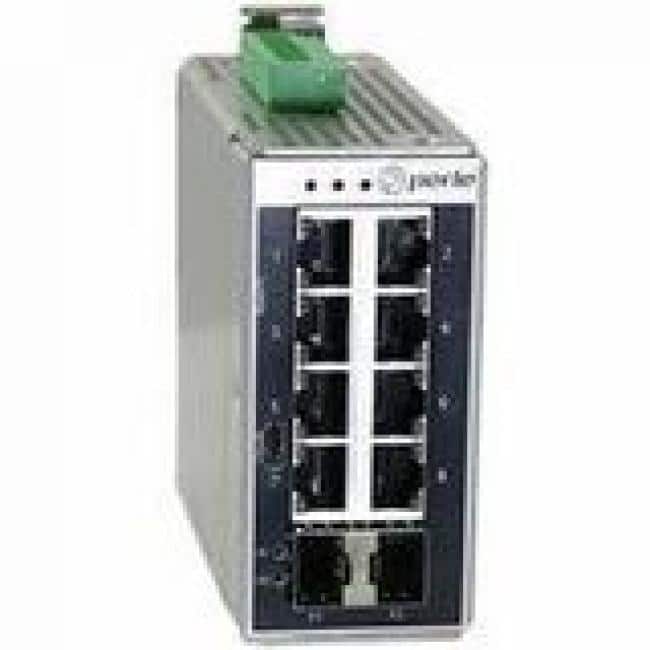 Perle Systems - Perle IDS-710 Managed Industrial Ethernet Switch 10-port Gigabit DIN Rail Switch - 8 Ports - Manageable - Gigabit - Black