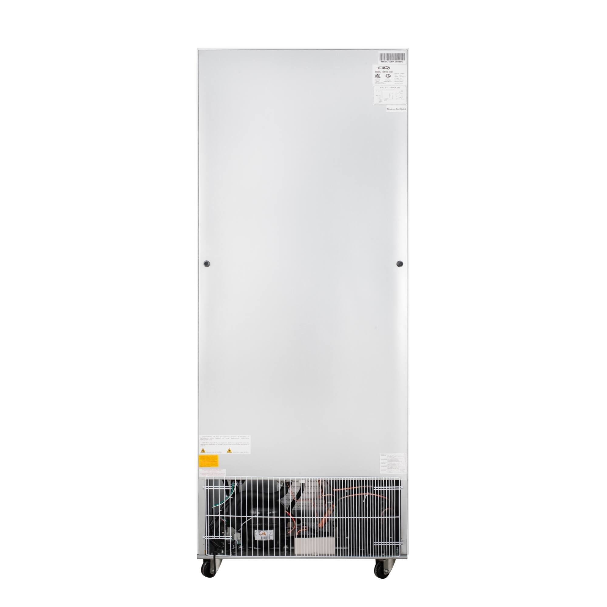 Alt View 9. Koolmore - 30 in. Commercial One Door Convertible Reach-In Refrigerator/Freezer with 25 Cu. Ft. Capacity in White, ETL Listed - White.