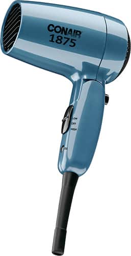 Conair 1875 Watt Folding Handle Hair Dryer Blue 124tlr Best Buy