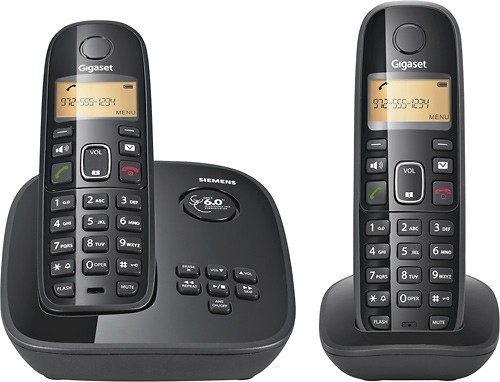 Best Buy: Siemens Gigaset DECT 6.0 Expandable Cordless Phone System w/  Digital Answering System A495-2