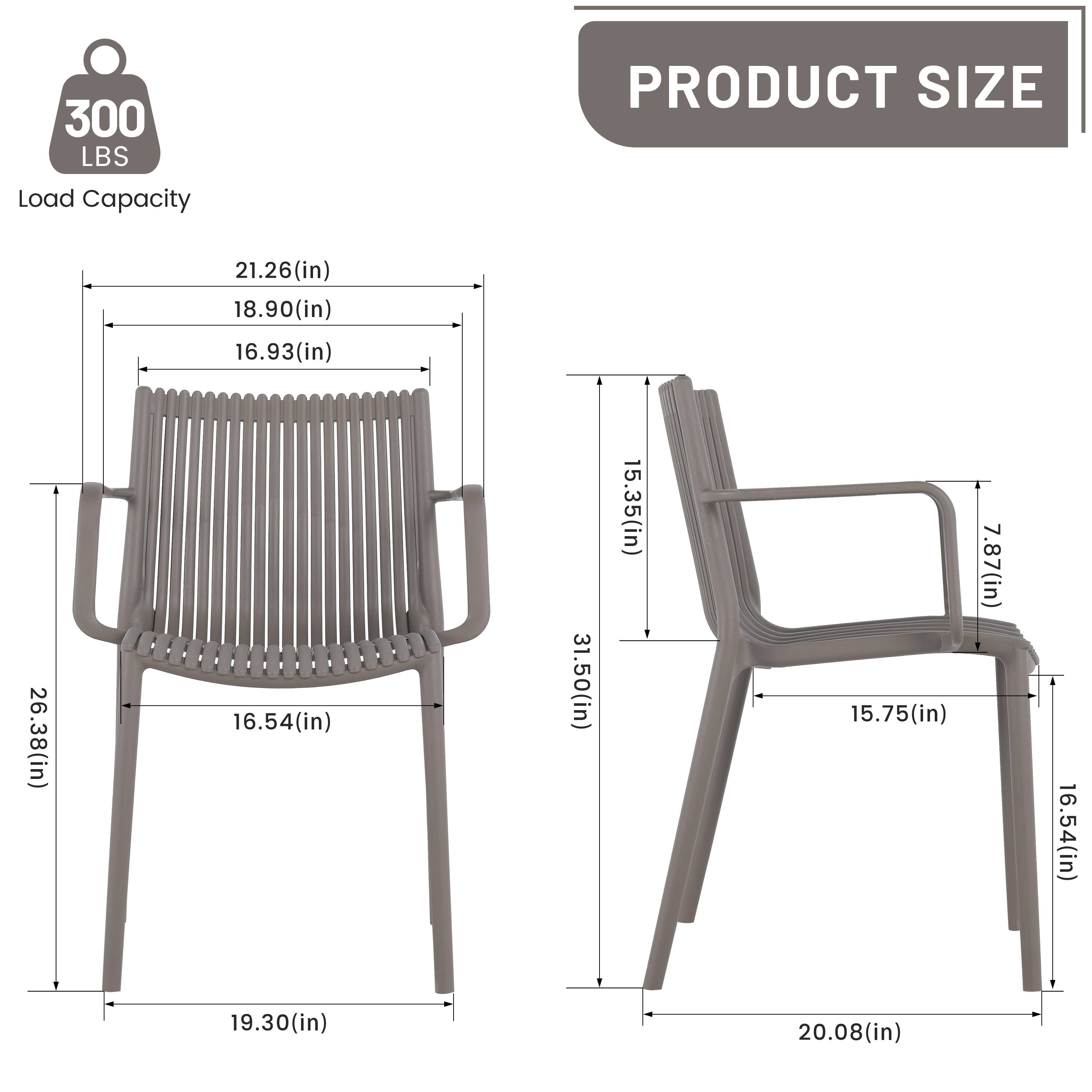 300 LBS Load Capacity

PRODUCT SIZE

- 21.26(in)
- 18.90(in)
- 16.93(in)
- 26.38(in)
- 16.54(in)
- 15.35(in)
- 7.87(in)
- 15.75(in)
- 16.54(in)
- 19.30(in)
- 31.50(in)
- 20.08(in)