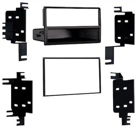 Front. Metra - Dash Kit for Select 2007-2019 Nissan Versa Rogue Rogue DIN DDIN - Black.