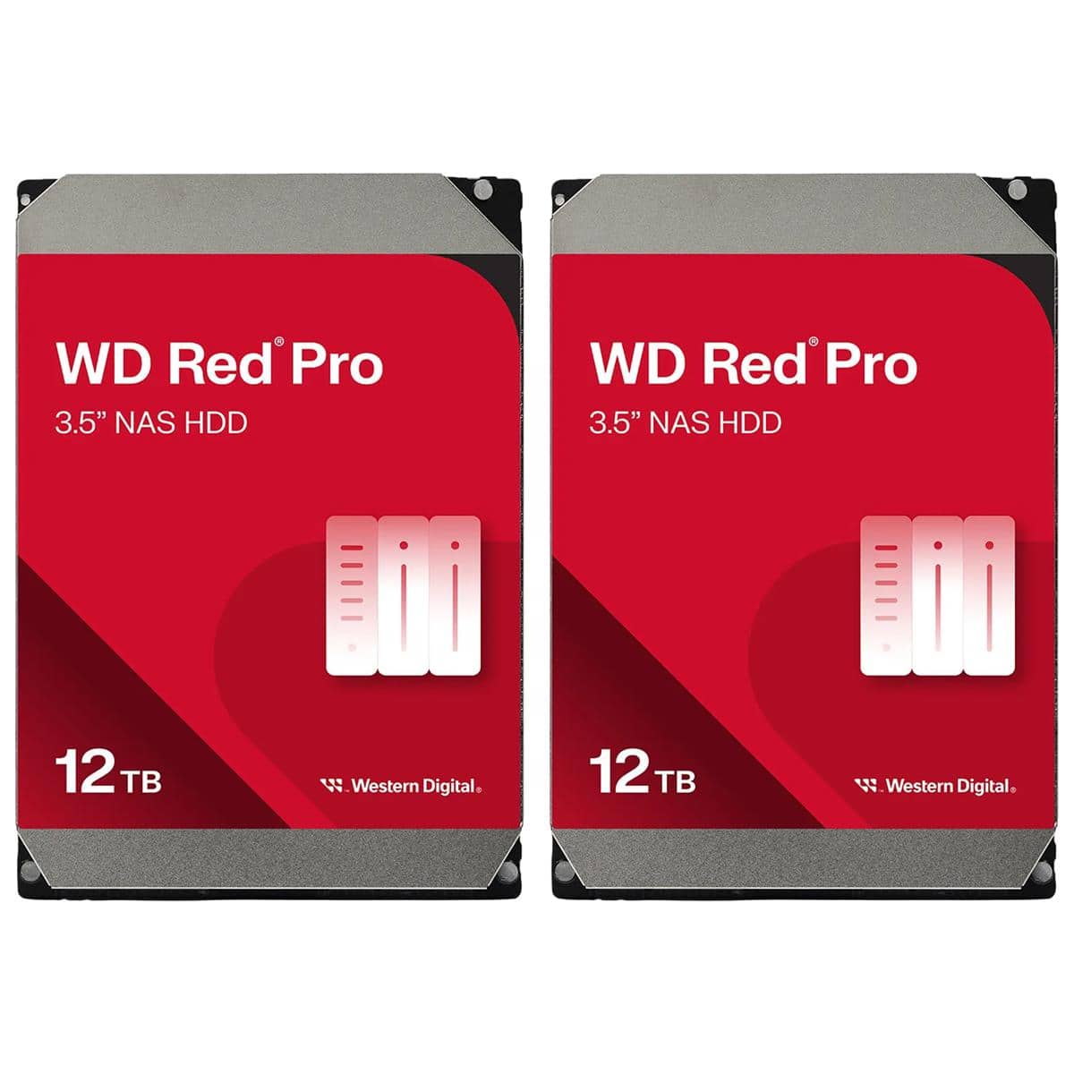 "2x WD Red Pro 12TB 3.5"" SATA III Internal NAS Hard Drive" price history on PriceWatchPro