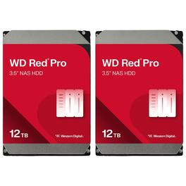 2x WD Red Pro 12TB 3.5" SATA III Internal NAS Hard Drive