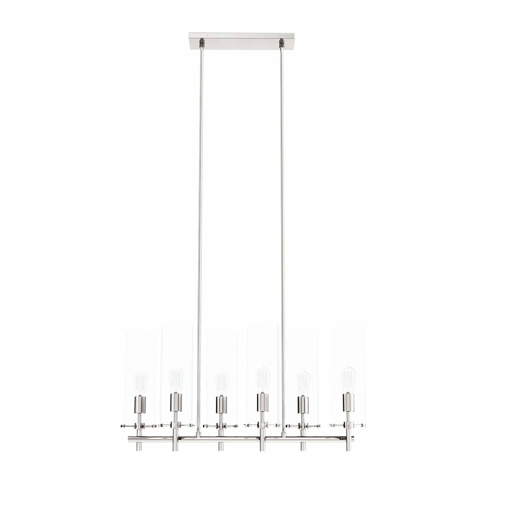 Angle. Modway - Skylark 6-Light Chandelier by Modway - Clear Polished Nickel.