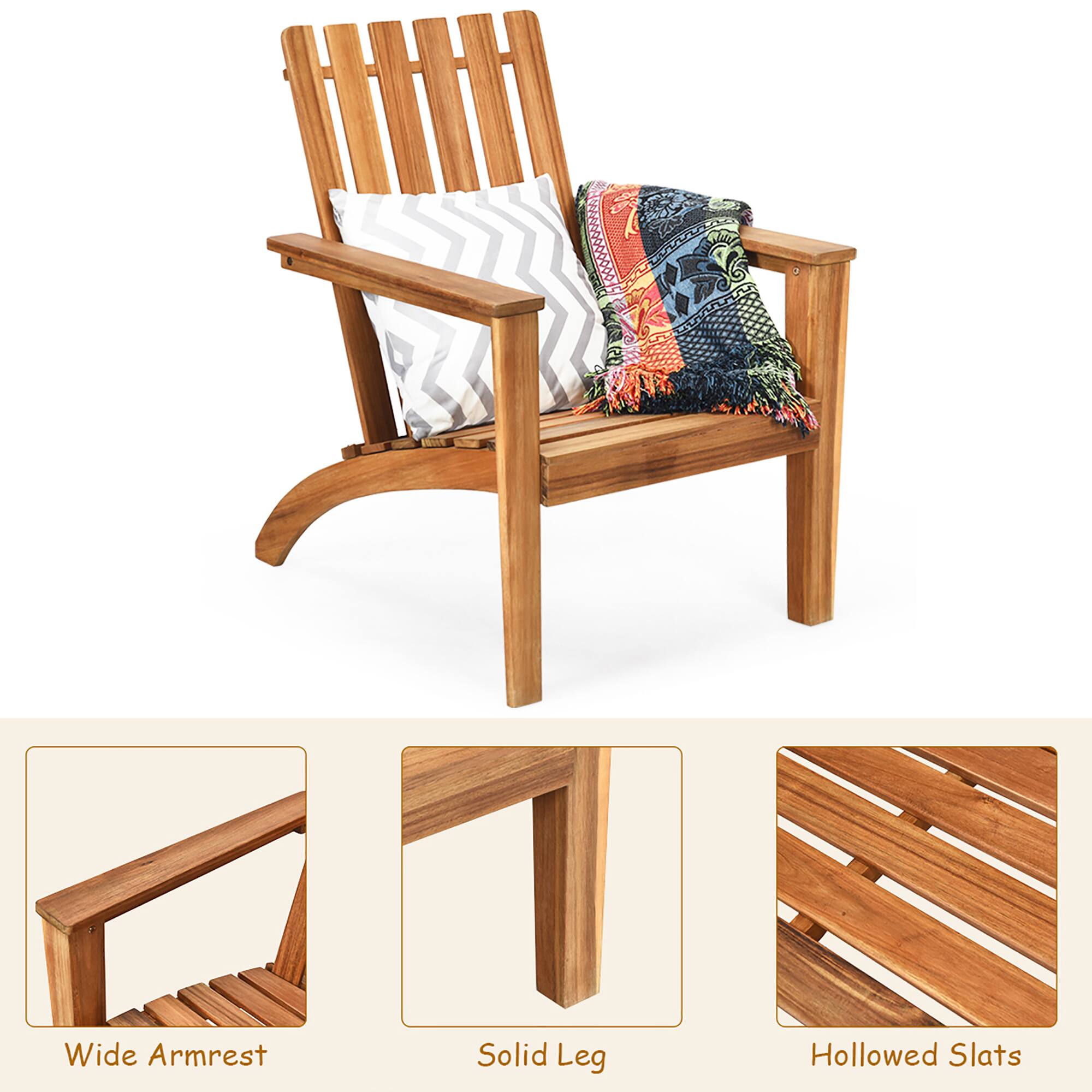- Wide Armrest
- Solid Leg
- Hollowed Slats