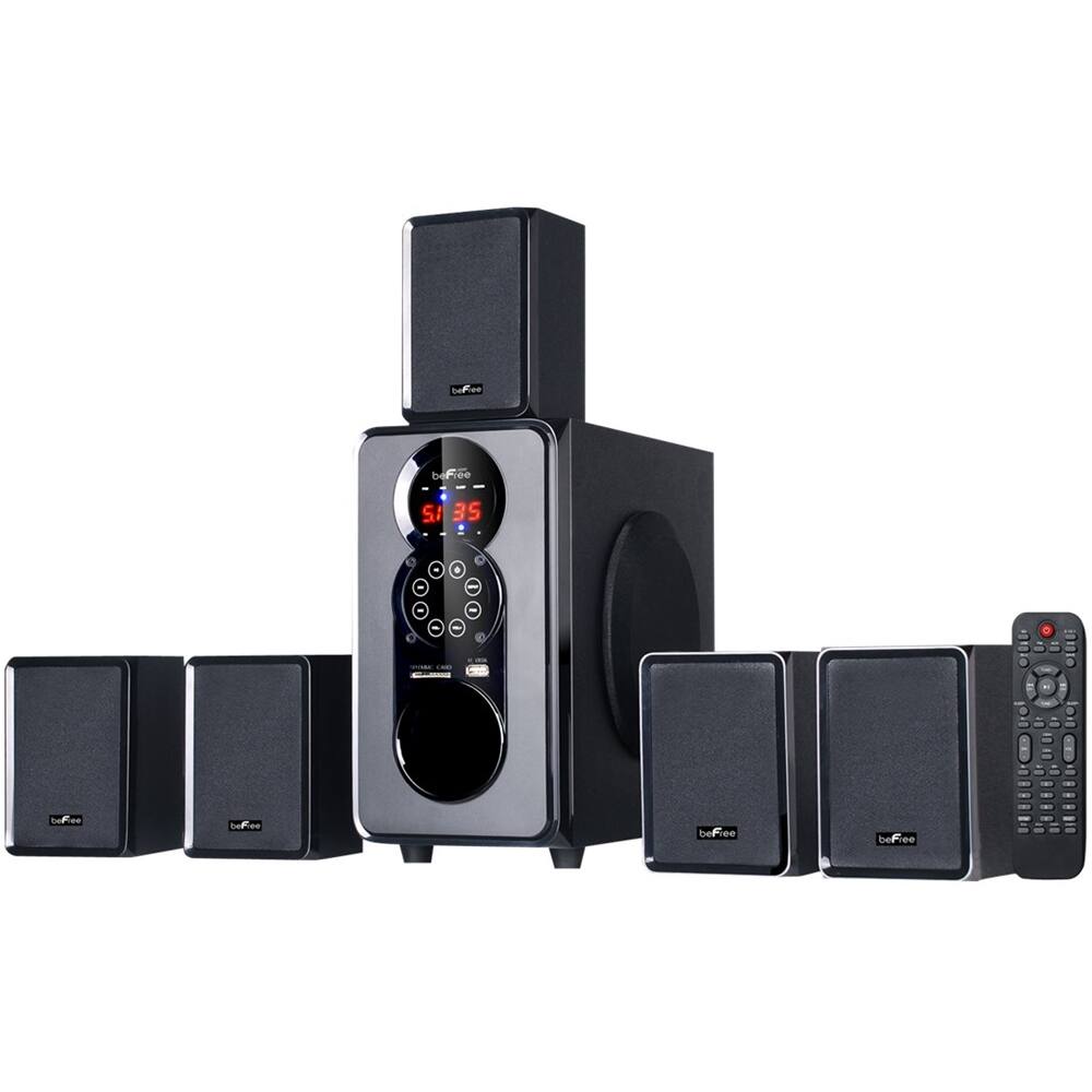Front. beFree Sound - Powered Wireless Speaker System - Black.