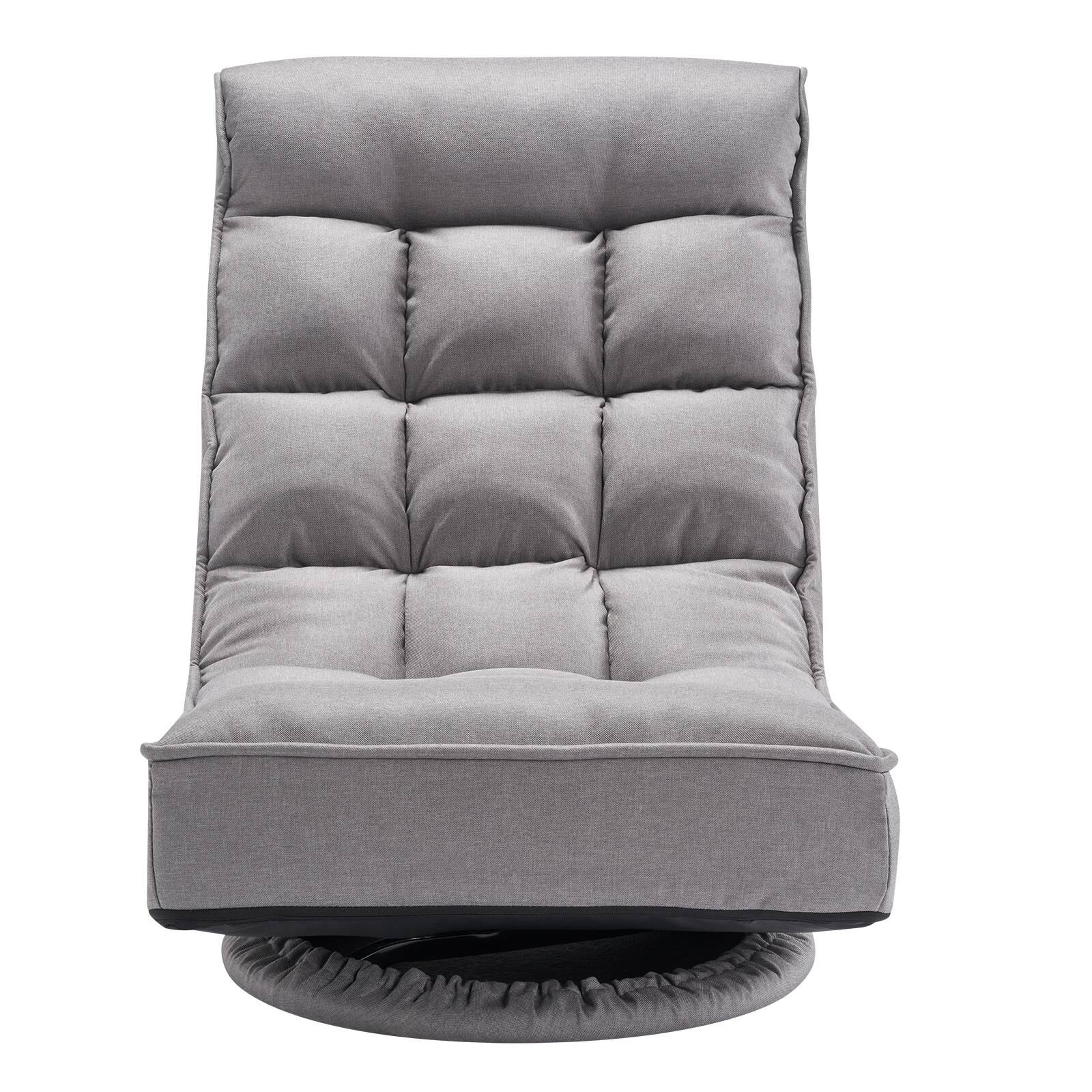 Alt View 5. VEVOR - Swivel Floor Gaming Chair, 360-Degree Rotating Floor Chair with 4 Adjustable Position Folding Backrest - Grey.