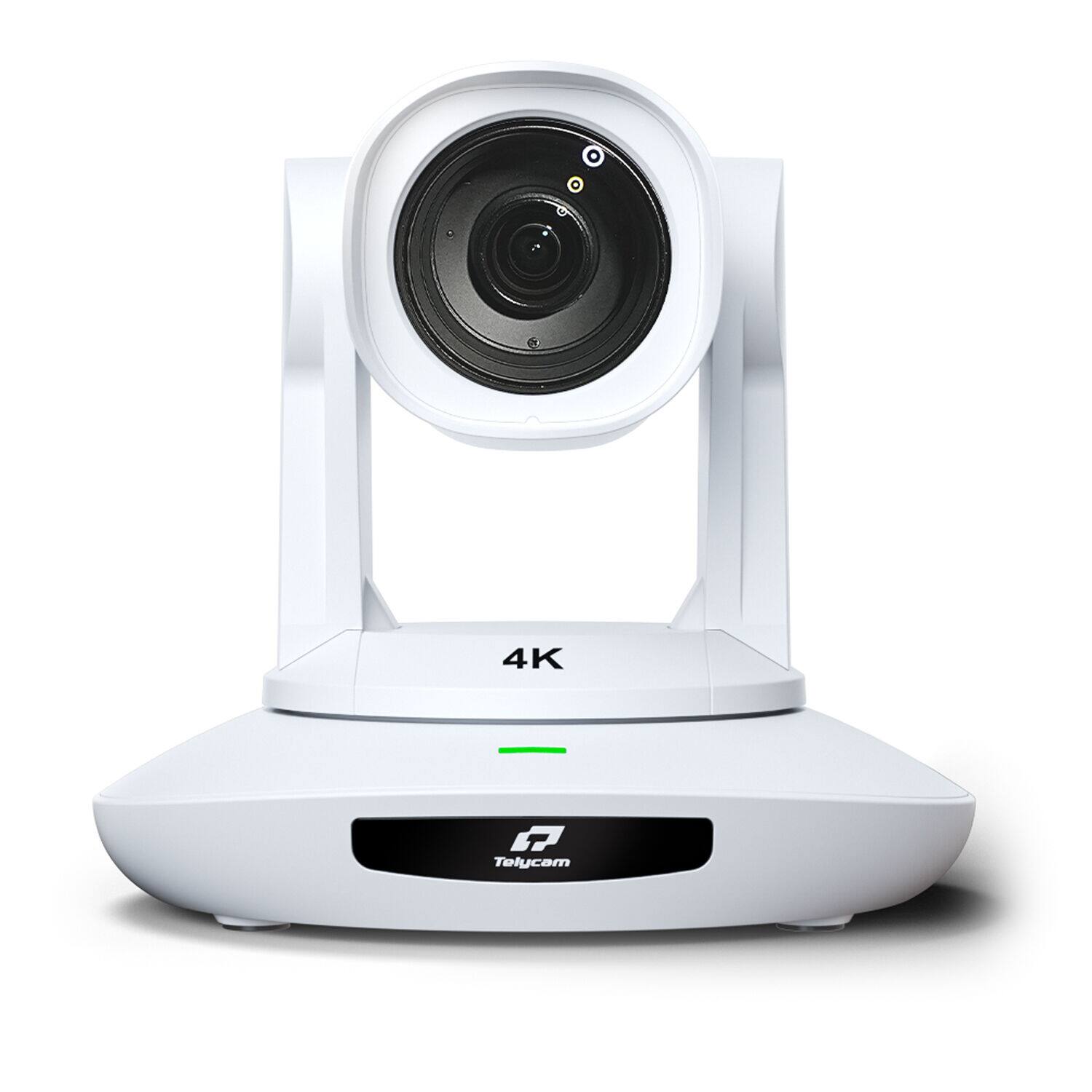 Front. Telycam - Vision+ 4KN PTZ Auto Tracking & Live Streaming Camera with 30X Optical Zoom - White.