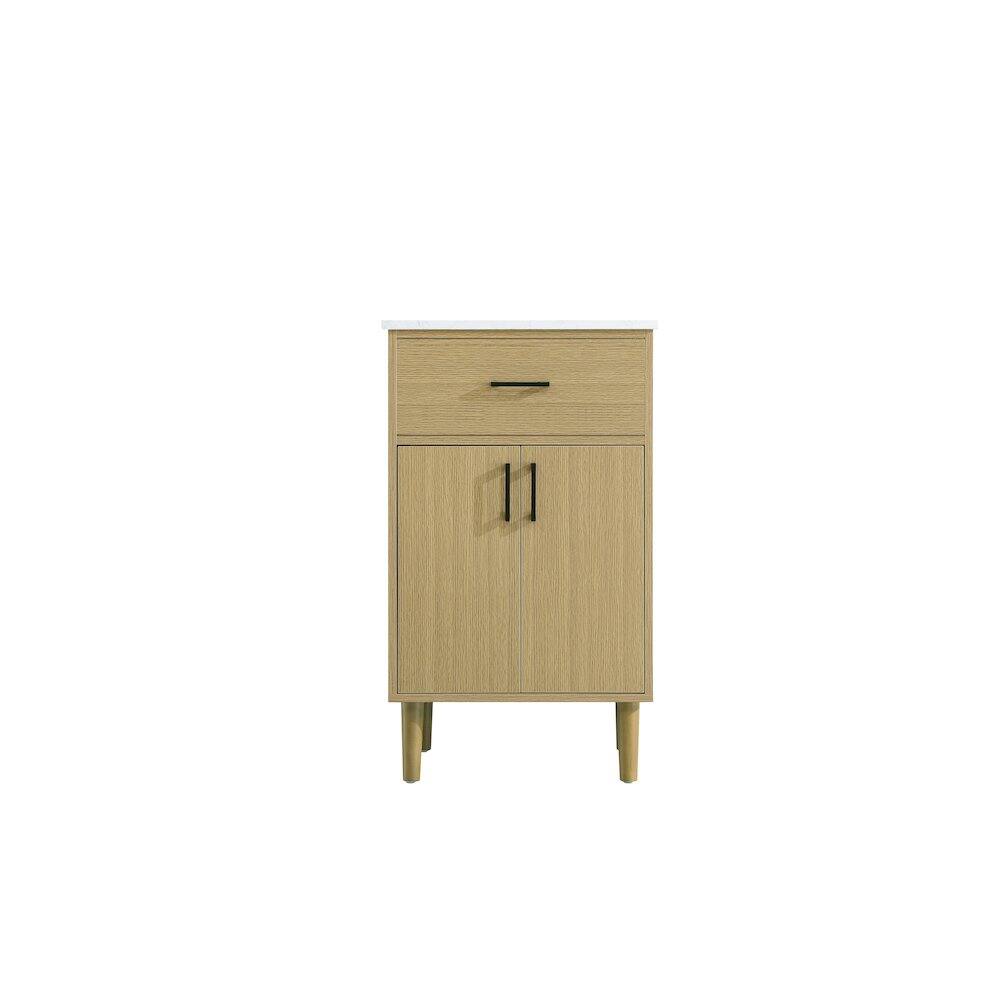 Alt View 3. Elegant Kitchen and Bath - Chandler 20 Inch Single Bathroom Vanity In Honey Brown - Honey Brown.