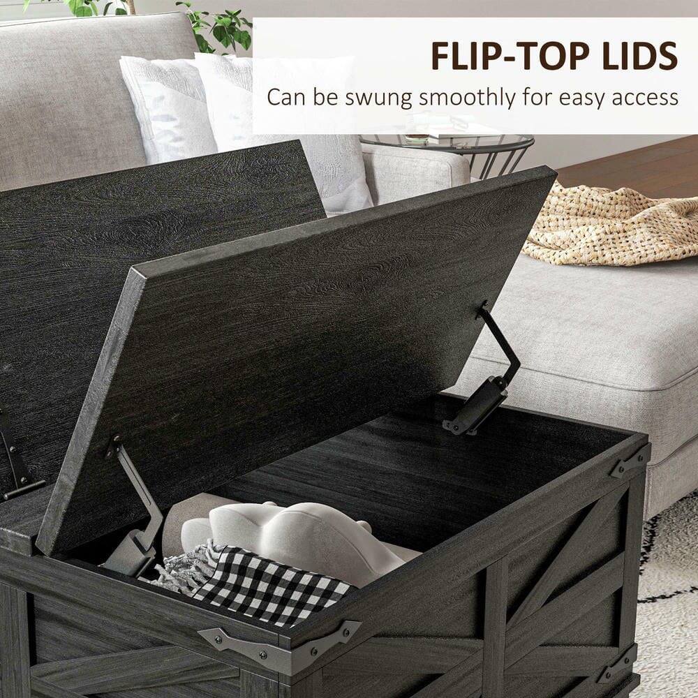 FLIP-TOP LIDS  
Can be swung smoothly for easy access