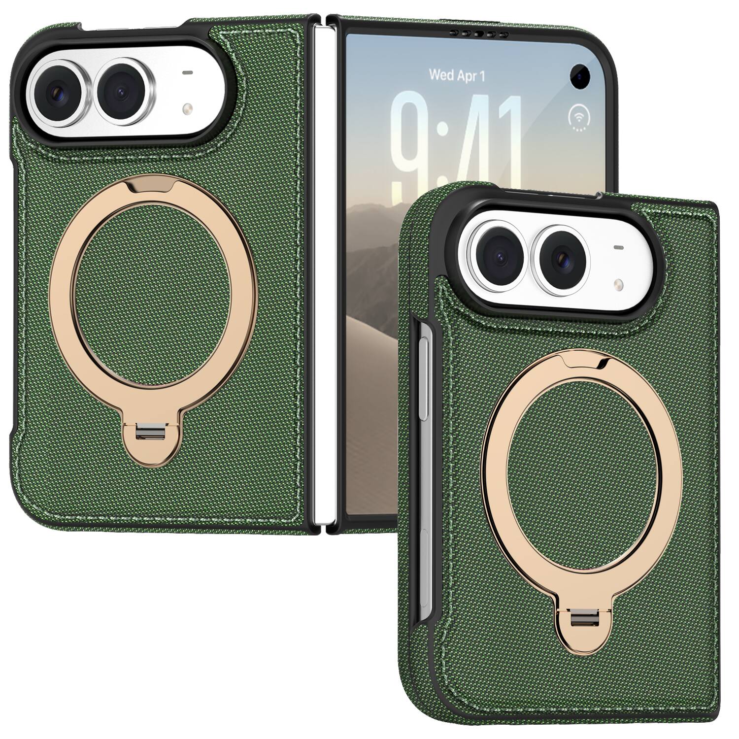Dteck Shockproof Phone Case for Apple iPhone Duo, Magnetic Leather ...