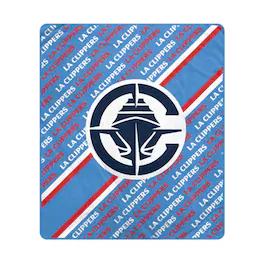 Pegasus - LA Clippers 60" x 70" Diagonal Lined Wordmark Ultra Soft Blanket - Multicolor