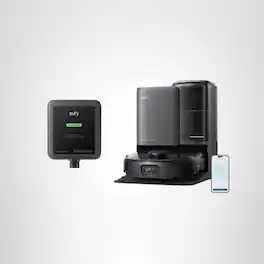 eufy - E25 Omni Robot Vacuum Self-Cleaning All-in-One Station + Official Floor Cleaning Solution - Black