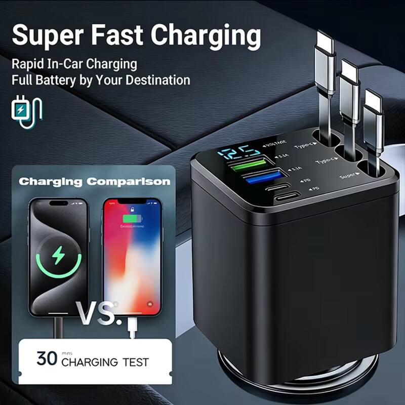 Super Fast Charging  
Rapid In-Car Charging  
Full Battery by Your Destination  

Charging Comparison  

VS.  

30 mins CHARGING TEST