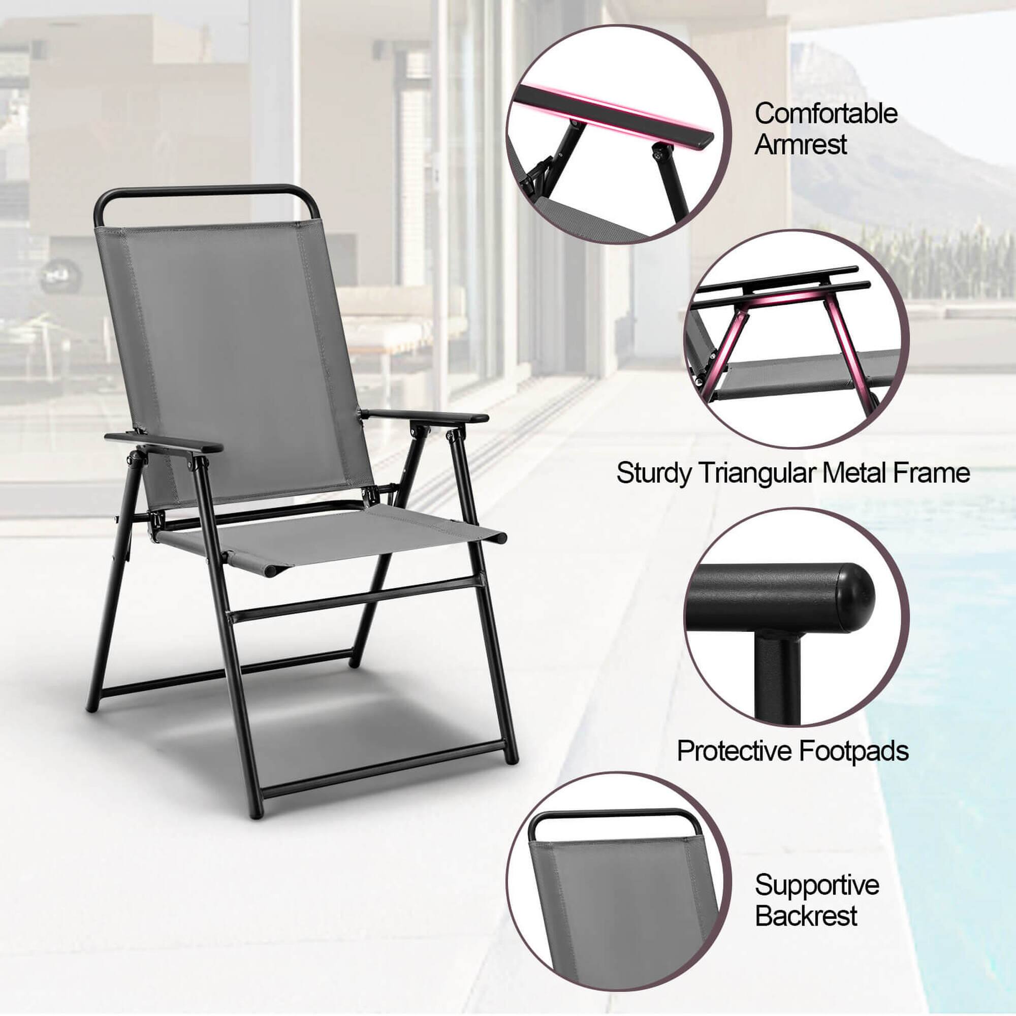 - Comfortable Armrest
- Sturdy Triangular Metal Frame
- Protective Footpads
- Supportive Backrest