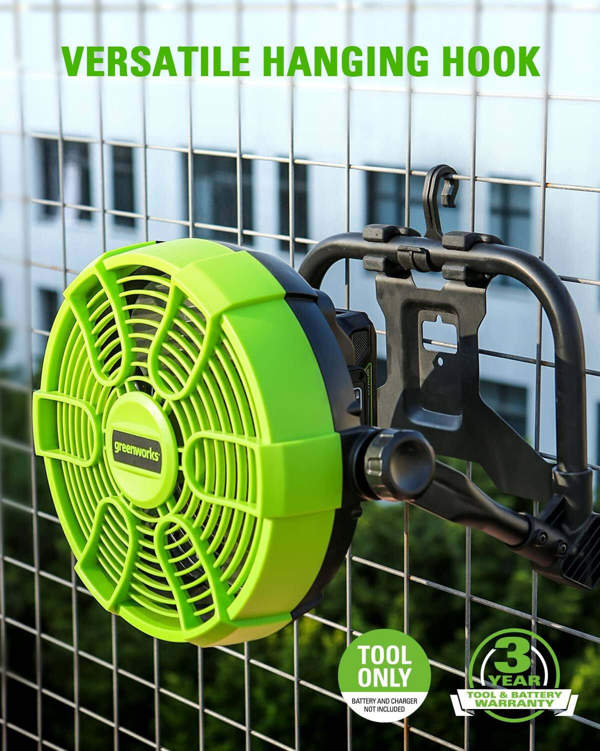 VERSATILE HANGING HOOK

greenworks TOOL ONLY BATTERY AND CHARGER NOT INCLUDED

3 YEAR TOOL & BATTERY WARRANTY