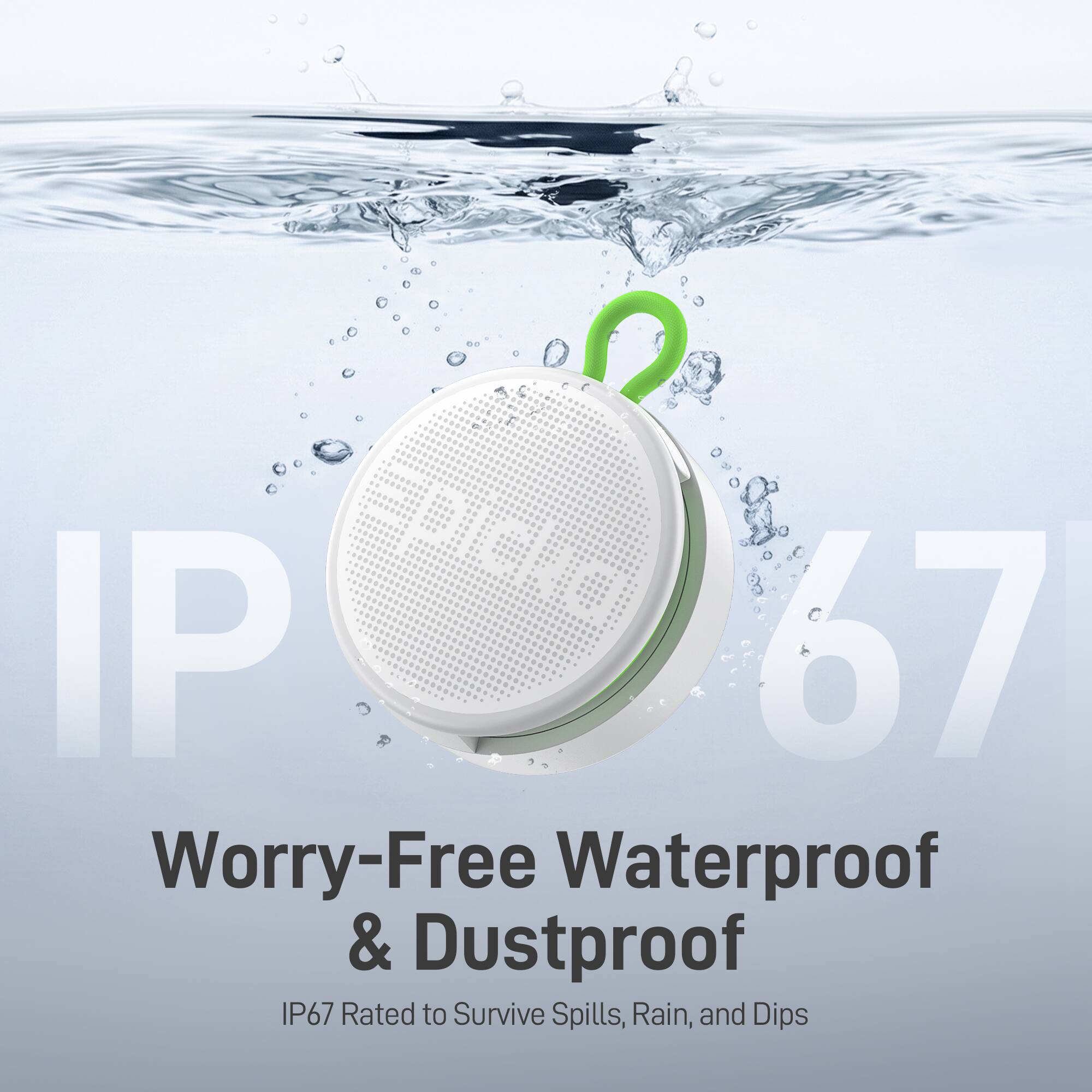 IP67 Worry-Free Waterproof & Dustproof IP67 Rated to Survive Spills, Rain, and Dips