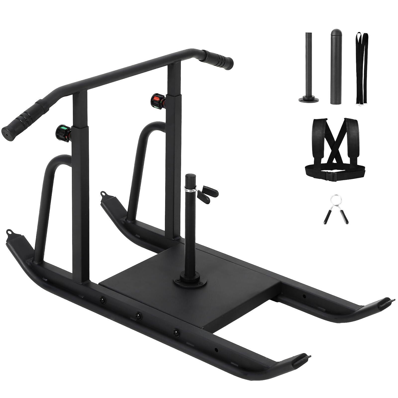 Front. Babevy - Weight Sleds for Training, Heavy-Duty Push Pull Sled with Adjustable Height Handle - Black.