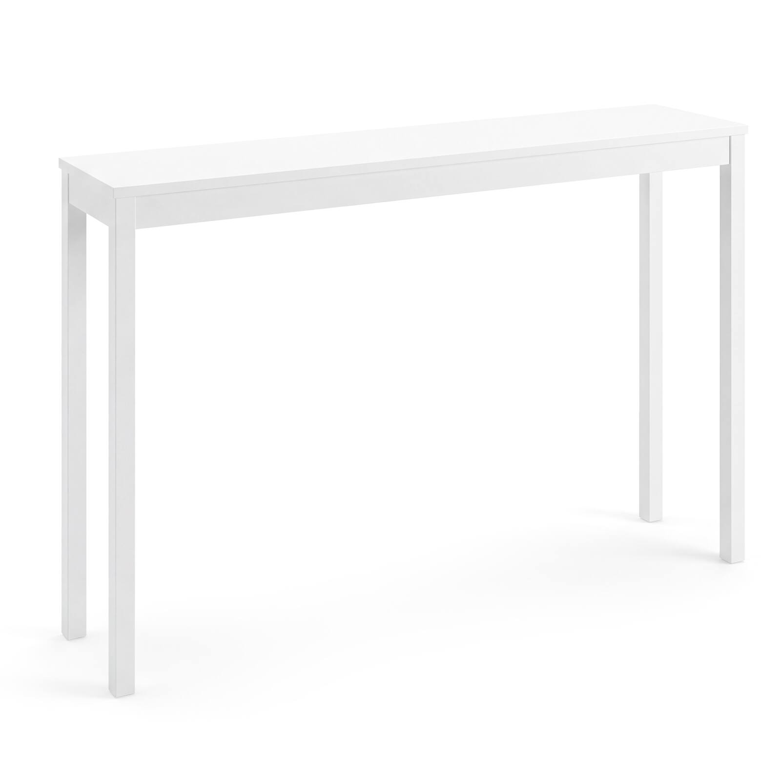 Alt View 9. Gymax - Gymax 48'' Modern Farmhouse Sofa Table w/Thickened Top & Solid Wood Legs for Entryway White - White.