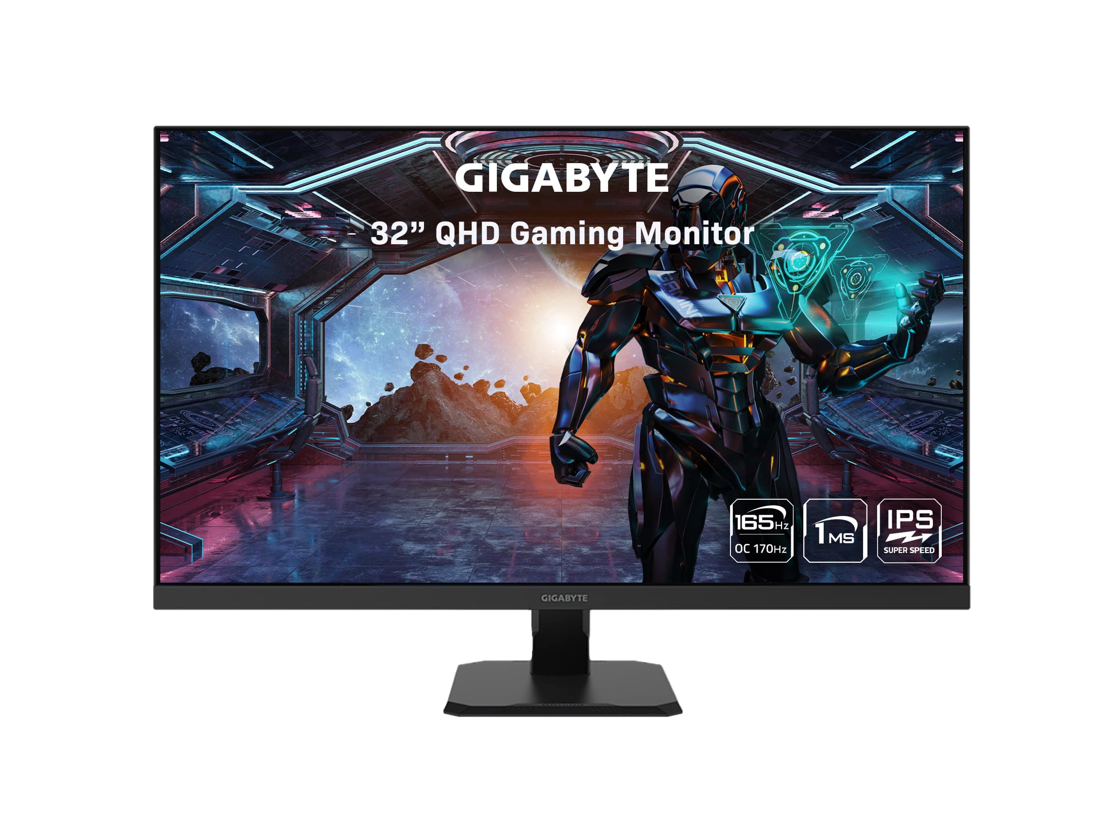 GIGABYTE 32" QHD Gaming Monitor 165H2 HI 1MS 1 MS OC 170Hz IPS SUPER SPEED GIGABYTE