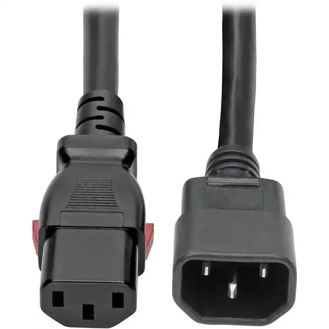 Locking Compuers Tripp Lite by Eaton Heavy Duty PDU Power Cord Locking C13 to C14 15A ...