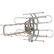 Front. QFX - HD/DTV/UHF/VHF/FM 360° Rotating Outdoor Antenna - Silver.