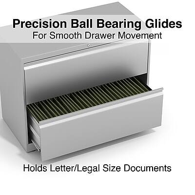 Precision Ball Bearing Glides  
For Smooth Drawer Movement  

Holds Letter/Legal Size Documents