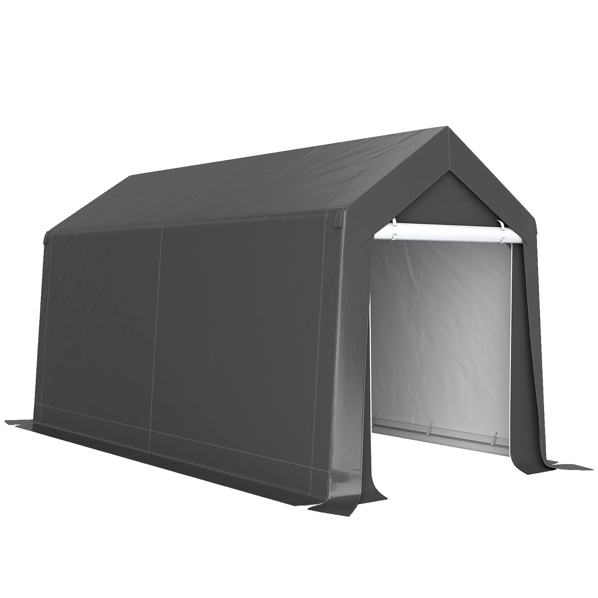 Front. Outsunny - 7' x 12' Outdoor Storage Tent, Heavy Duty and Waterproof Portable Shed for Bike, Motorcycle.