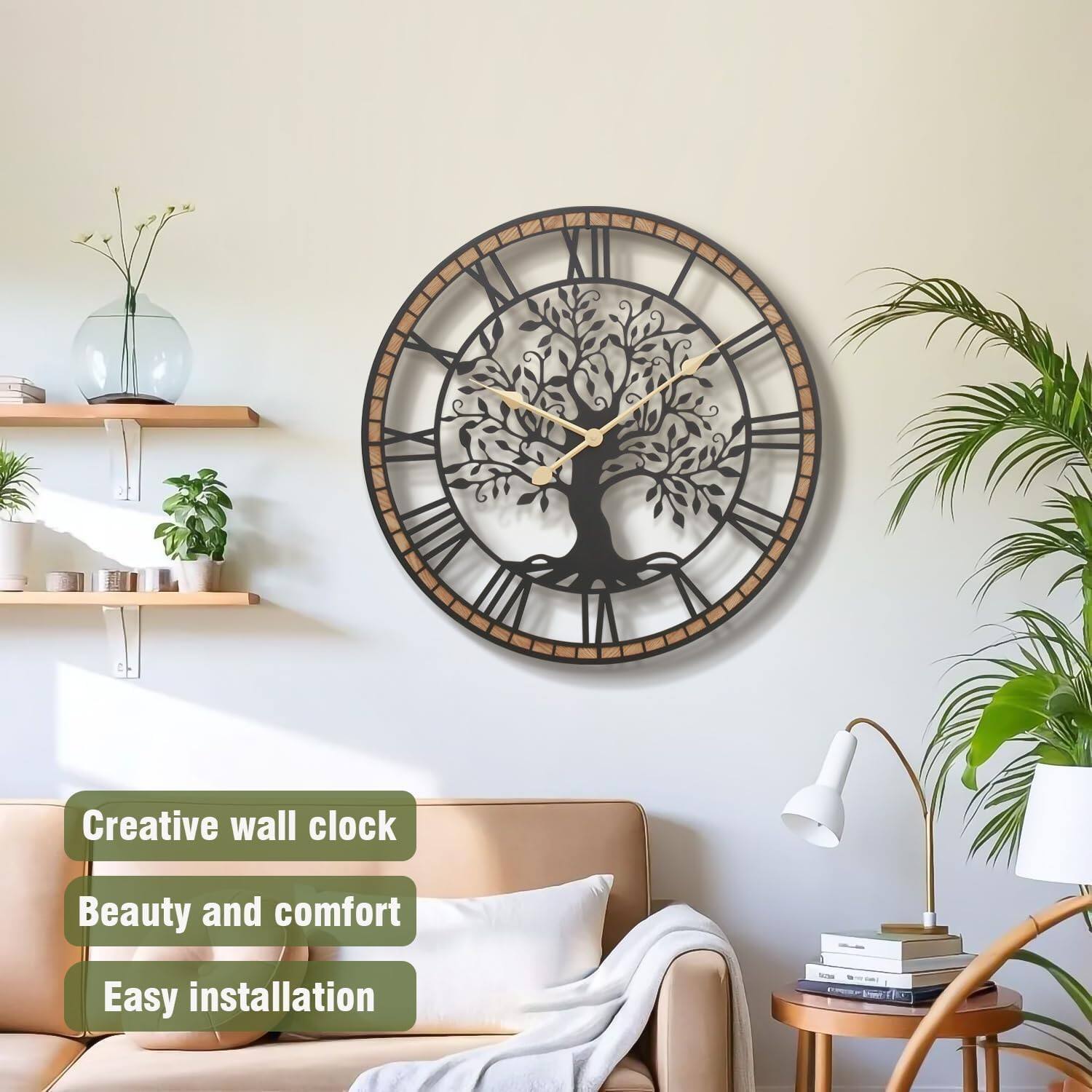 Creative wall clock  
Beauty and comfort  
Easy installation