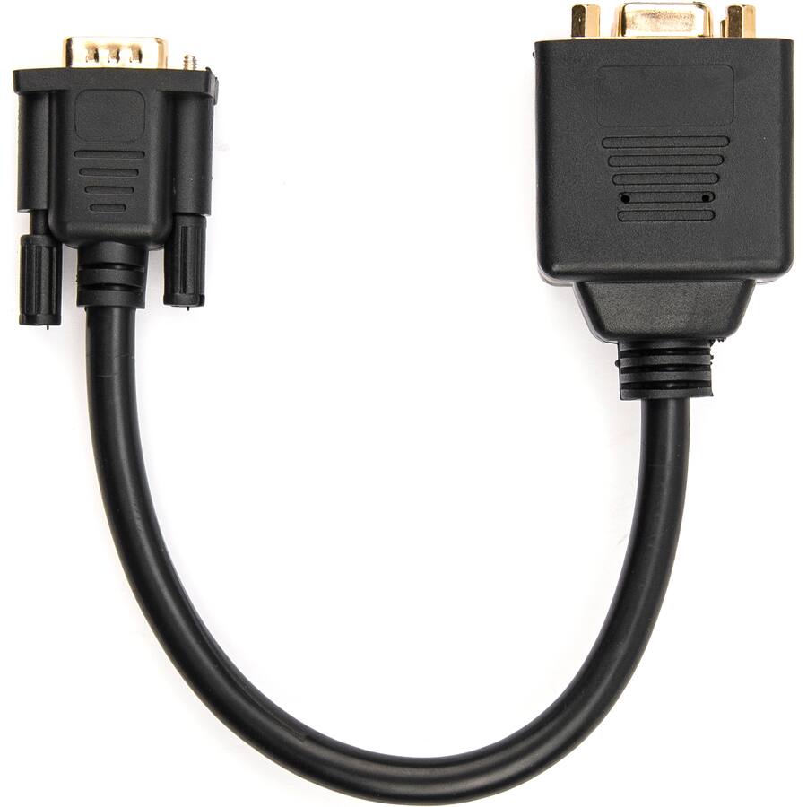 Alt View 5. Rocstor - Rocstor Premium 1 ft VGA to 2x VGA Video Splitter Cable M/F - DB-15 Male - DB-15 Female - Black - 1 ft VGA Video Cable - Black.